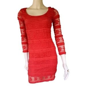 Lace Figure Hugging Dress with Stretch